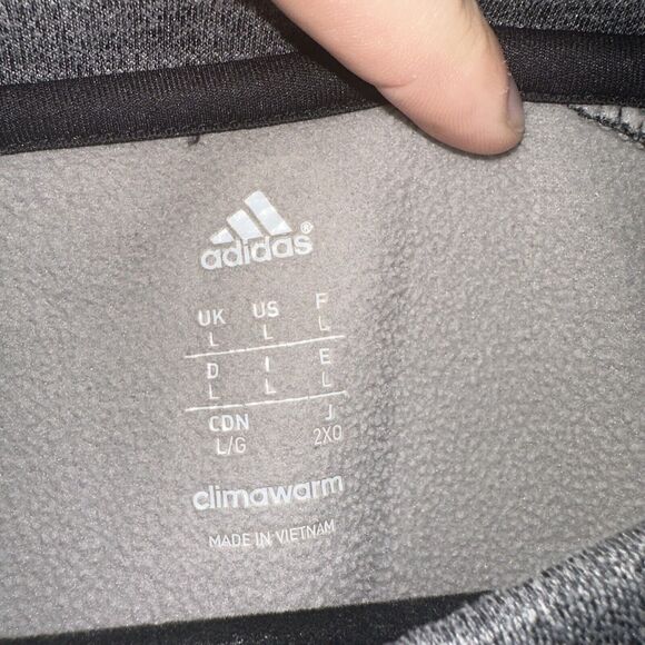 Adidas Men’s Big Logo Pullover Sweatshirt Heathered Gray Size Large - Picture 5 of 6